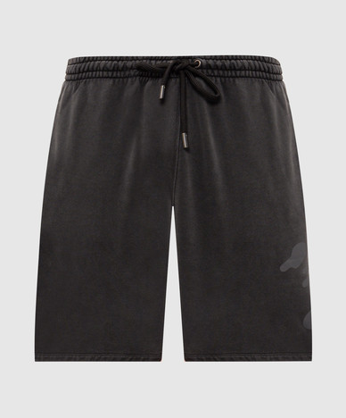 Gray shorts with print