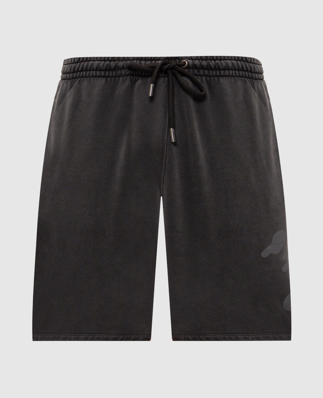 Gray shorts with print