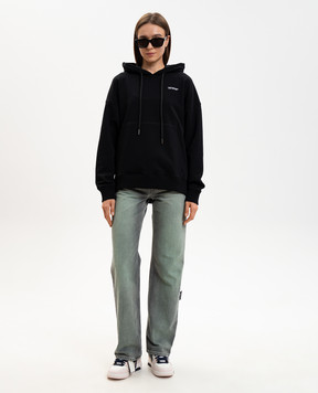 Off-White Gray jeans with a worn effect 2YA069S26DEN003