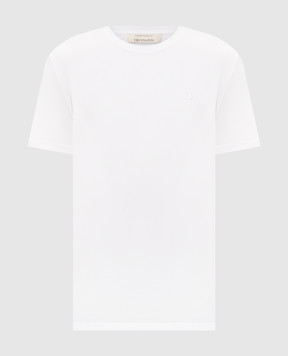 Trussardi White T-shirt with embroidered emblem G0228000123NMTS01J01