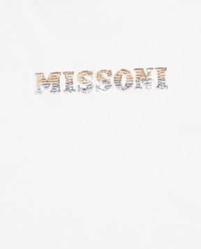 Missoni Children's ivory T-shirt with logo MZ8A91Z36721214