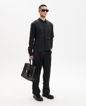 Heliot Emil Black Sinew shirt M05074