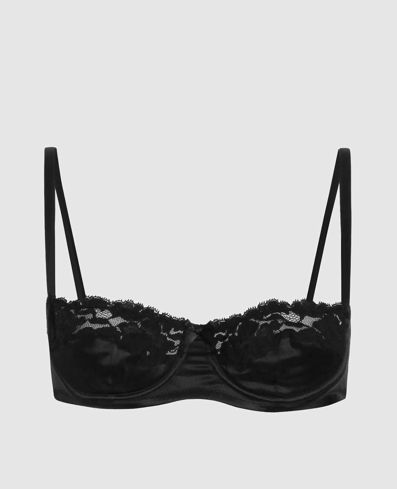 Black silk bodice with lace Dolce&Gabbana