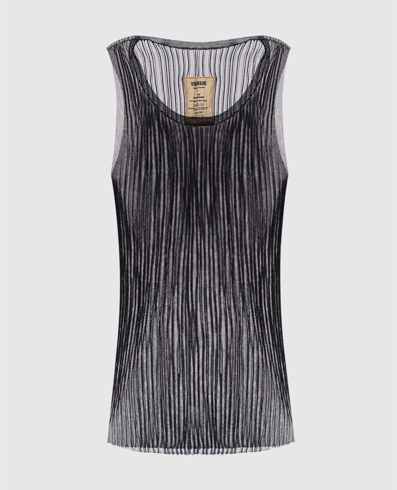 

Black ribbed tank top UMA WANG