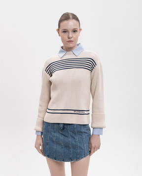 Balenciaga Beige sweater with logo pattern 876806T3461