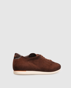Santoni Brown suede sneakers WBYR61449TIRTTNY