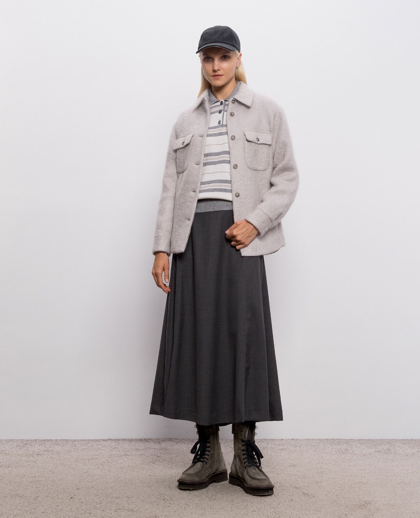 Gray jacket with wool Peserico 2