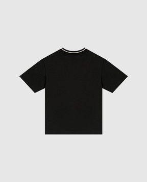 Dolce&Gabbana Children's black T-shirt with logo L4JTHVG7PTO26
