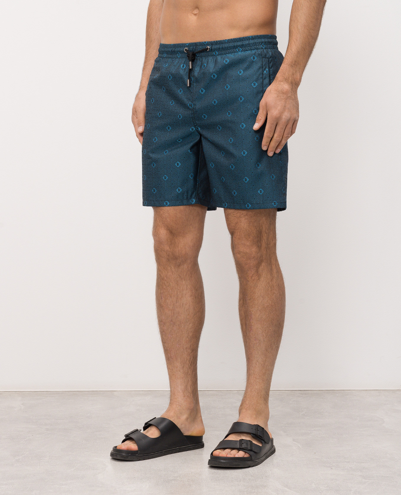 

Turquoise printed swim shorts Stefano Ricci, Green
