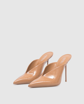 Paris Texas Lidia beige patent leather mules PX2007XVN01