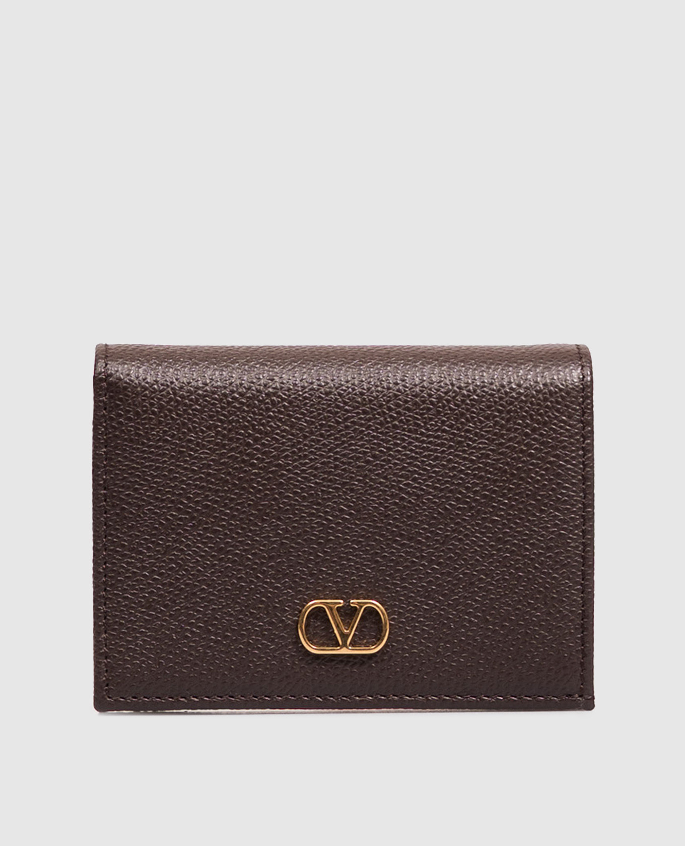 Brown leather wallet VLogo