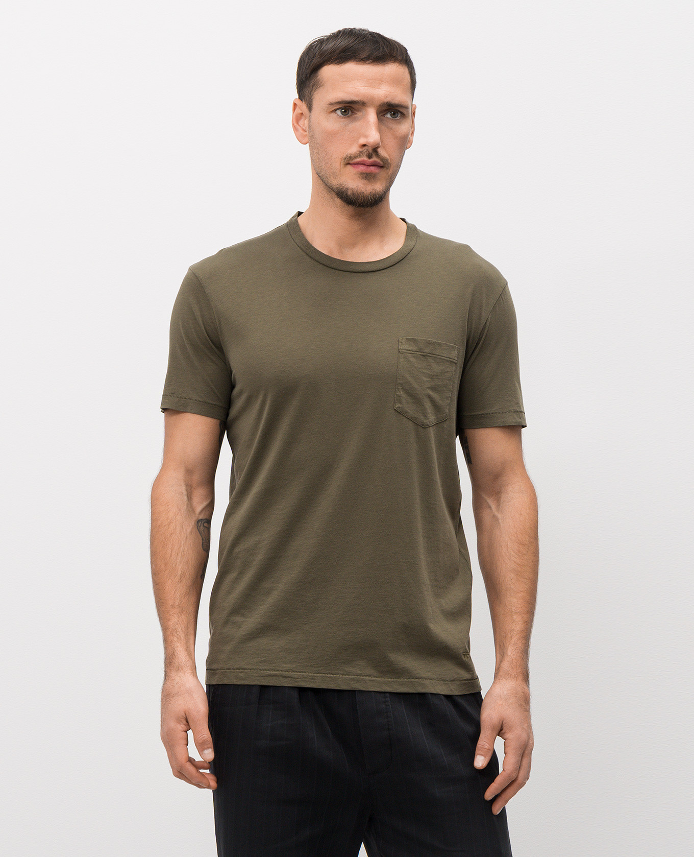 Khaki T-shirt with silk Tom Ford 2