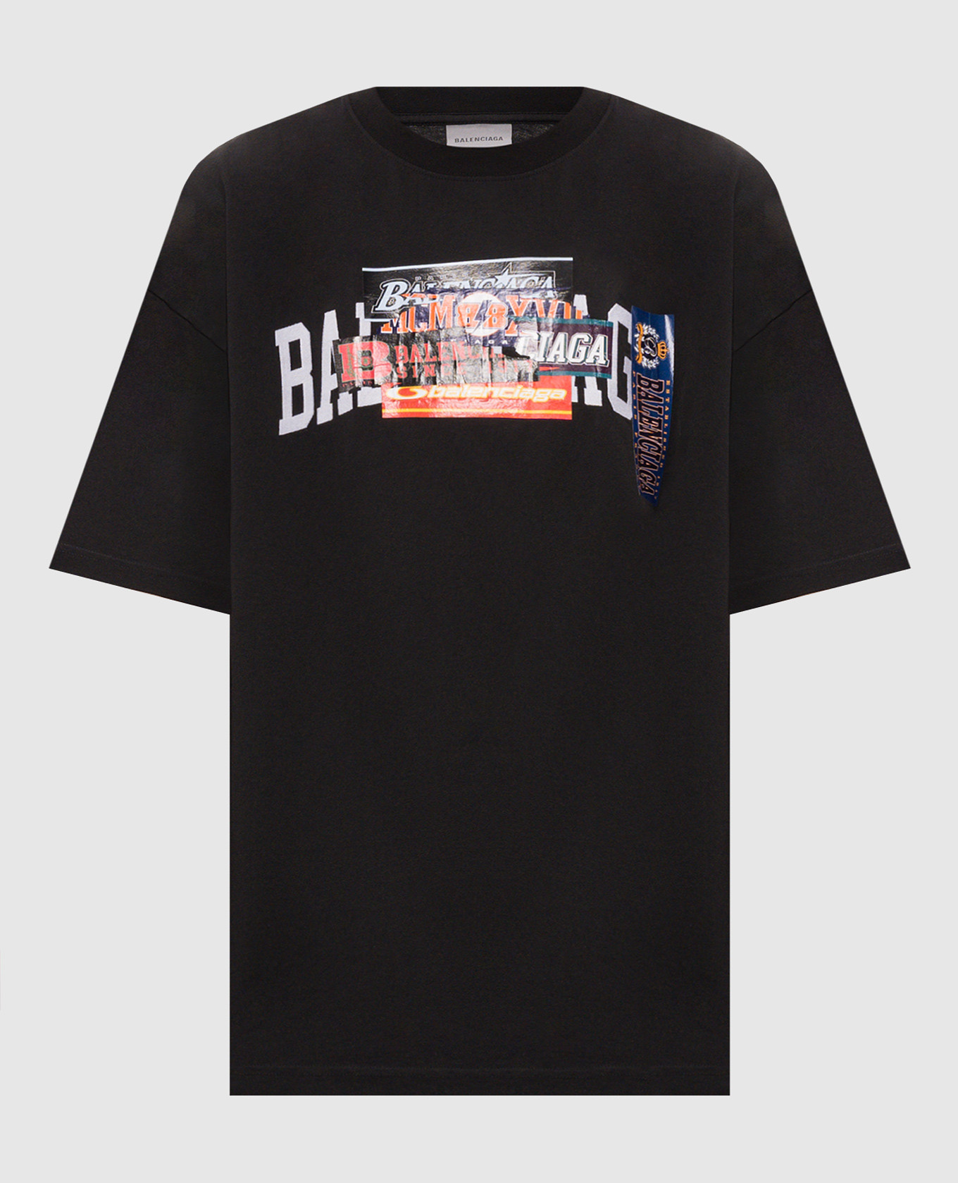 Black T-shirt with branded print
