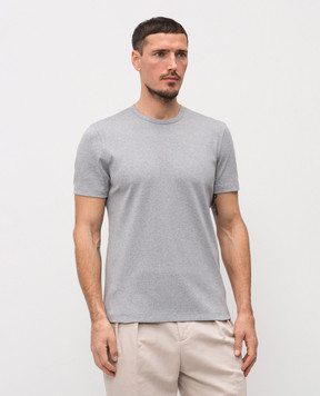 Brunello Cucinelli Grey ribbed T-shirt MR8301336