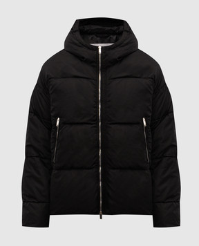 Iceberg Black down jacket with logo patch J1105189