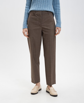 JOSEPH Trina brown wool pants JF009409