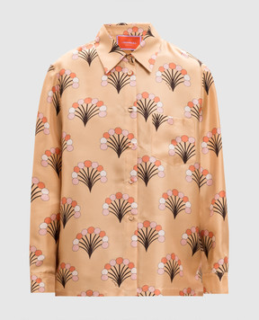 La DoubleJ Yellow printed silk blouse SHI0001SIL001FLO05