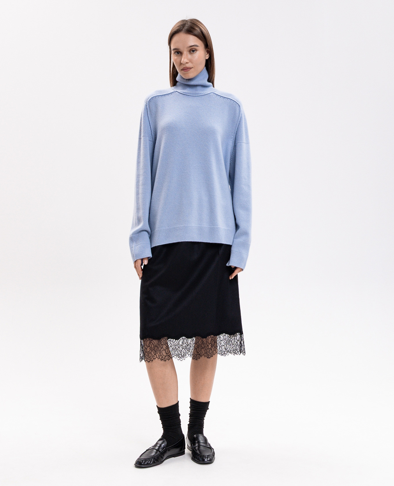 Black skirt with wool and silk Carven 2