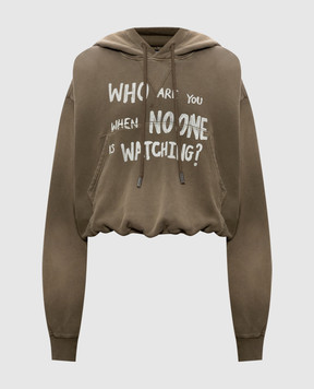 R13 Khaki colored hoodies R13WK215152AN