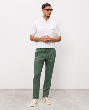 Stefano Ricci Green linen pants M1T610005BLCTL1U