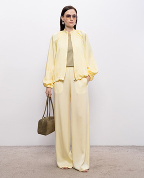 Fabiana Filippi Yellow jacket with monil chain GCD276F664M191