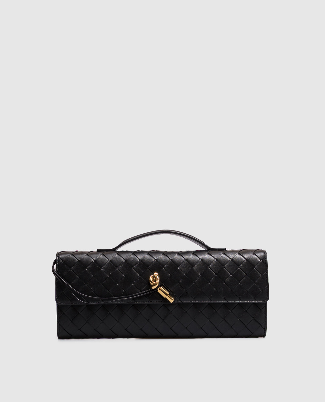 Andiamo black leather clutch