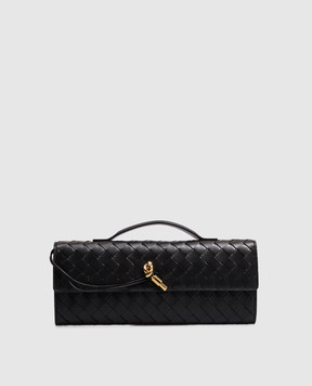 Bottega Veneta Andiamo black leather clutch 741511VCPP3