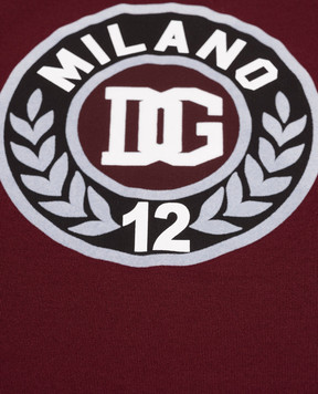 Dolce&Gabbana Children's burgundy T-shirt with logo L4JTKAG7PUU812+