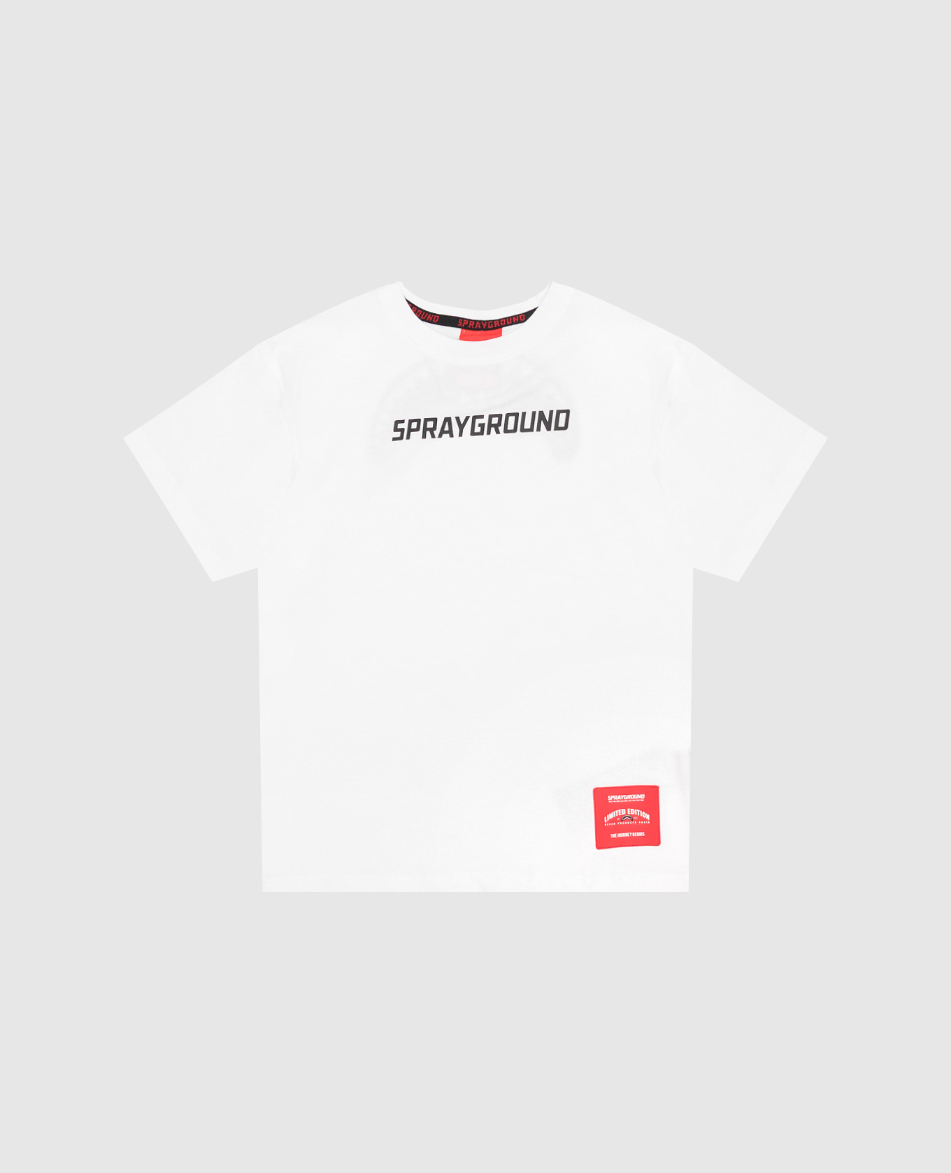 Children's white T-shirt with logo print Sprayground