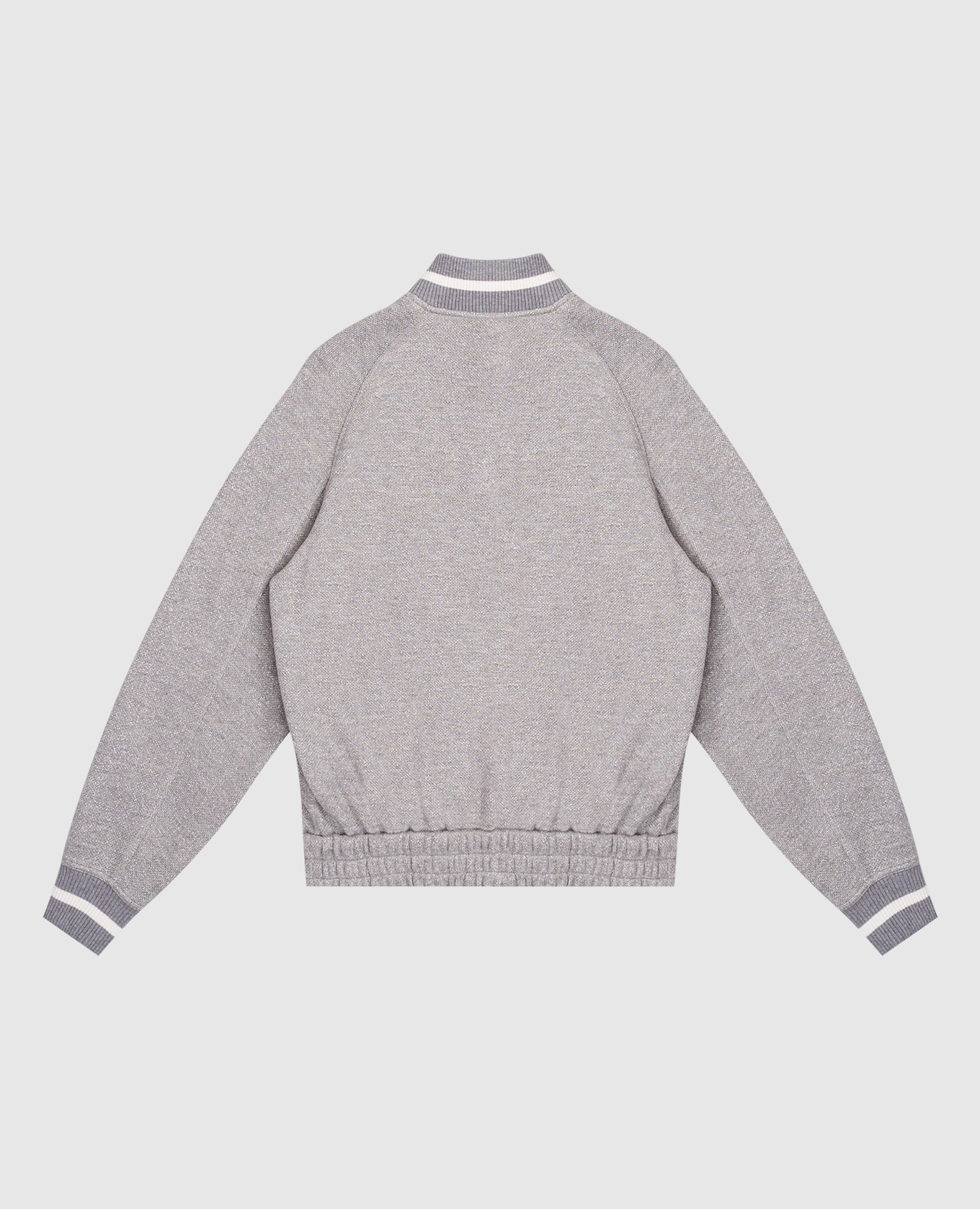 

Children's gray sports jacket with lurex Brunello Cucinelli, Grey