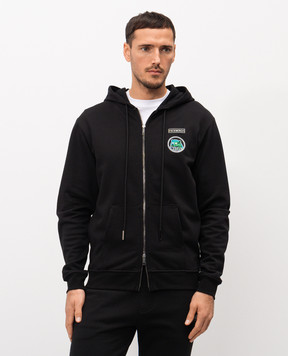 Iceberg Black sports jacket with logo patch E0246341