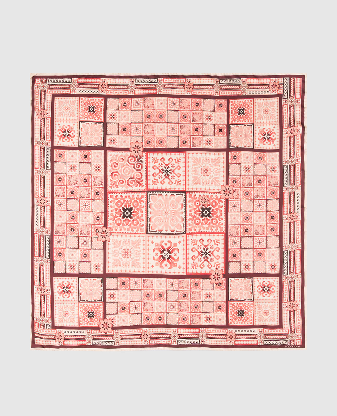 Pink Nipponia silk scarf