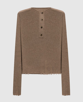 UMA WANG Brown cashmere jumper UK7111