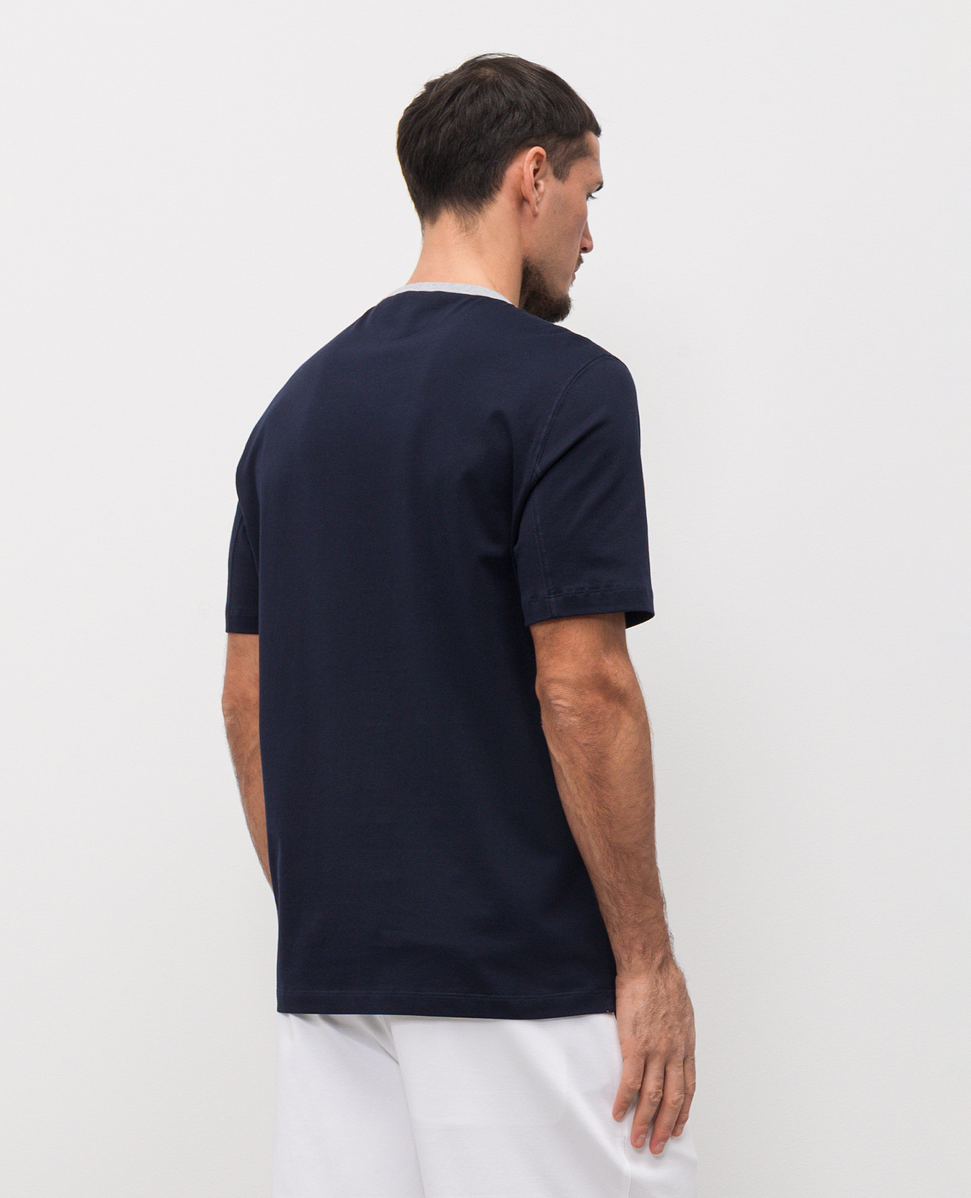 

Blue T-shirt with print Brunello Cucinelli