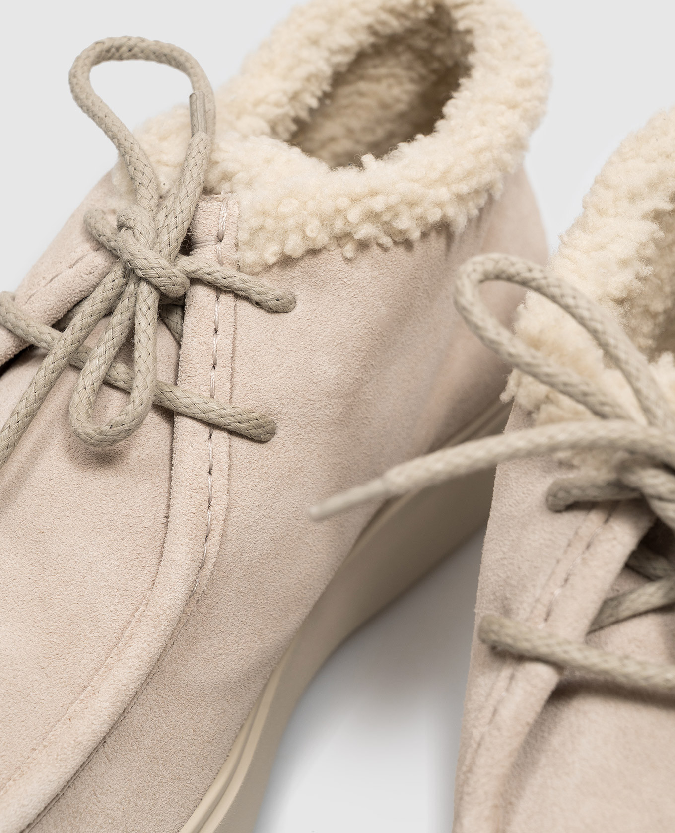 Beige suede deserts Frame on fur Officine Creative 5