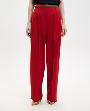 Max Mara Red MSTBACIO wool pants MSTBACIO