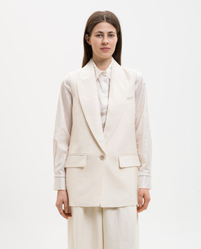 Peserico Ivory linen vest S0304002606