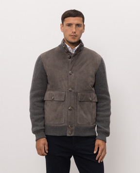 Brunello Cucinelli Gray combination jacket MPCLF1955