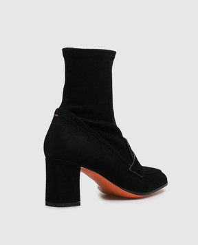 Santoni Black suede ankle boots WTOR72445HI2NUEH