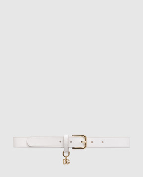 Dolce&Gabbana Children's white belt with monogram EE0071A1065