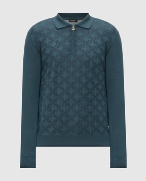 Stefano Ricci Green cashmere and silk polo shirt K808120P30F26485