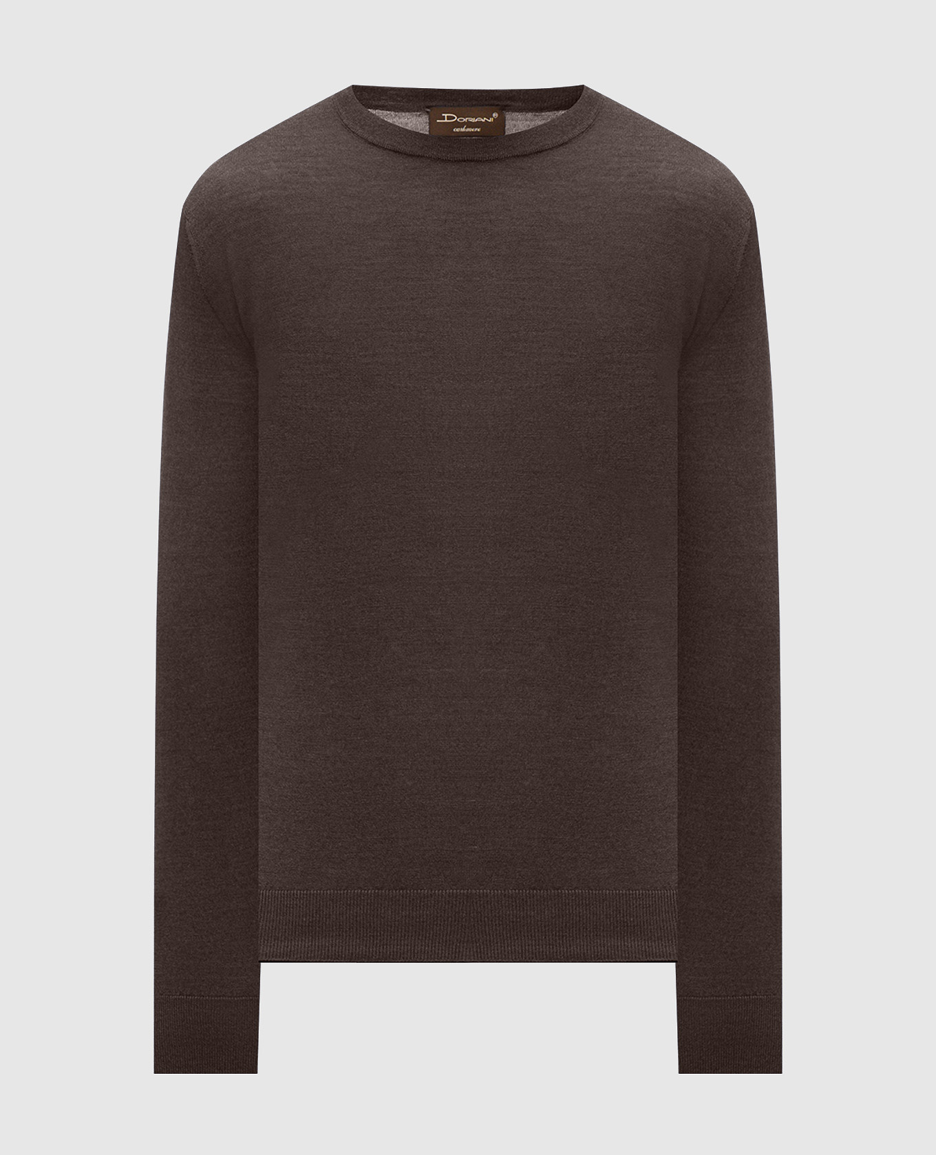 Brown wool, silk and cashmere jumper