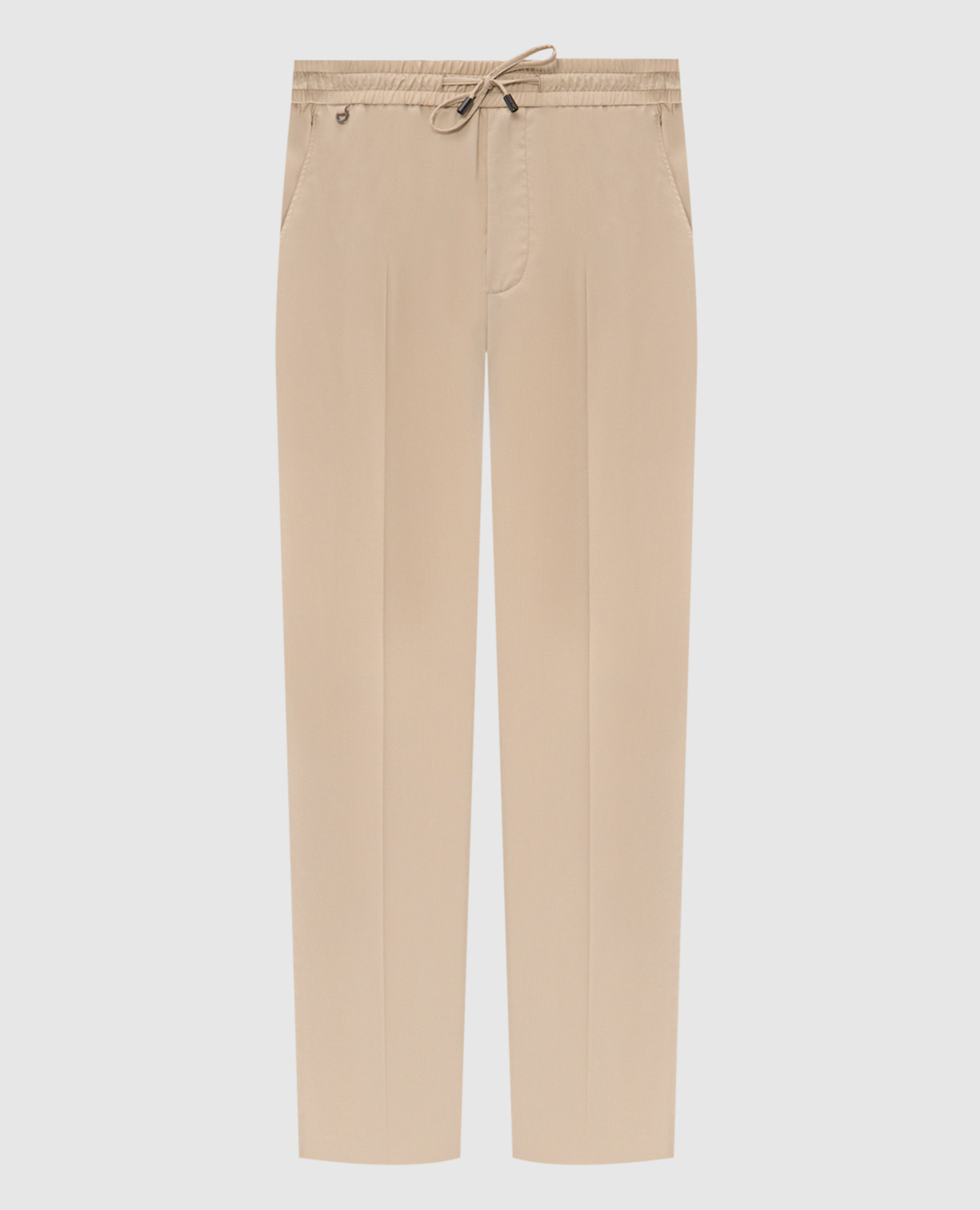 Beige wool pants