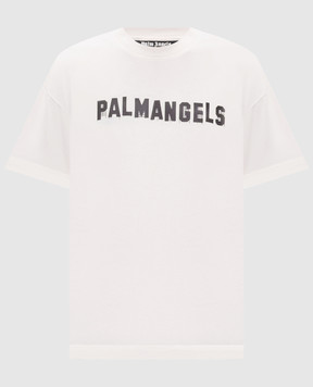 Palm Angels Ivory T-shirt with logo print PAMAA001JR018