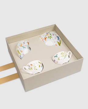 Geminiano Cozzi 1765 Porcelain tea set Incanto di Primavera 4 pcs in a gift box LGCFL089065LGCFL079064