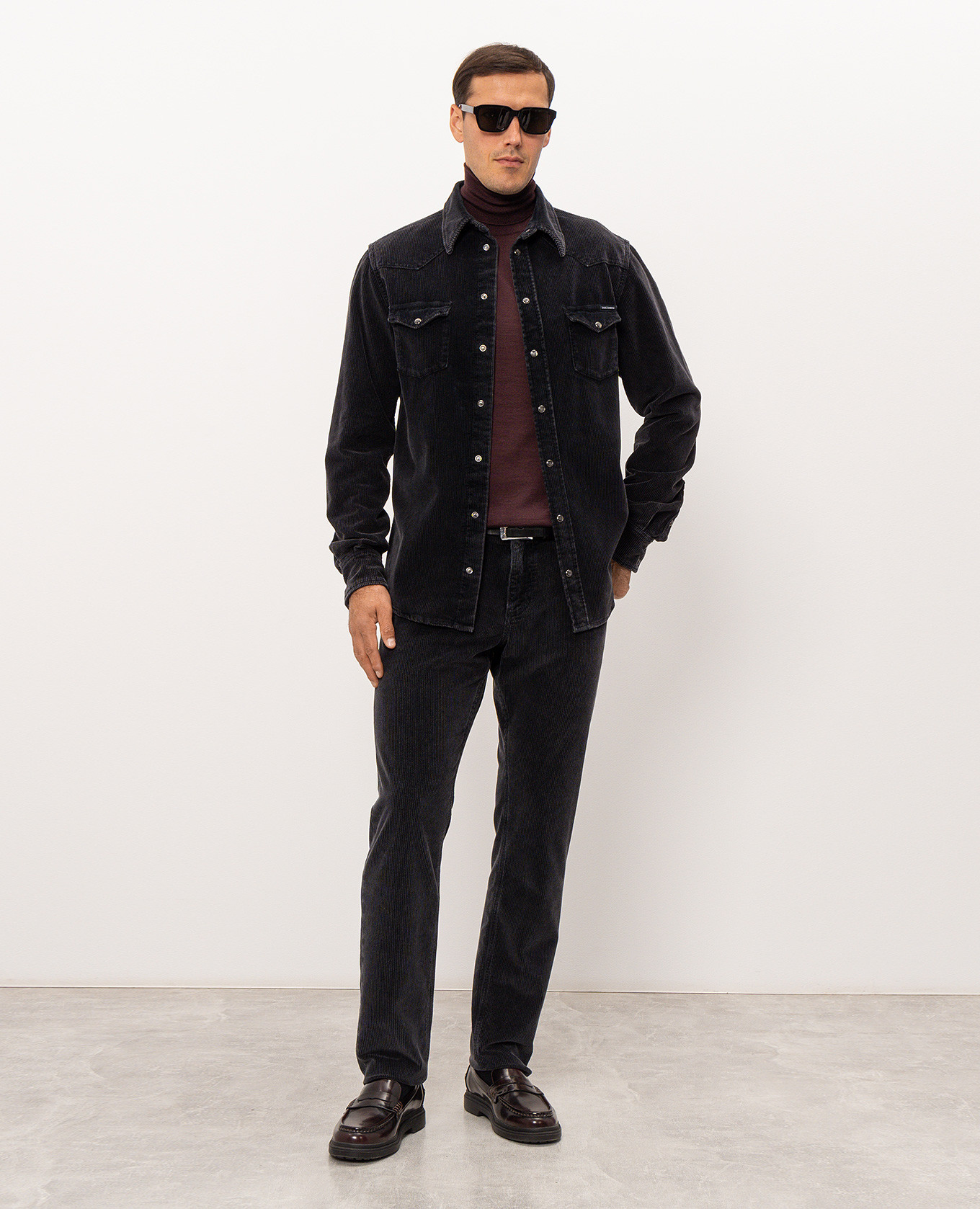 Burgundy cashmere turtleneck Dolce&Gabbana 2