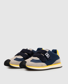 Dolce&Gabbana Children's blue DG Cushion combination sneakers DA5321AX2742736
