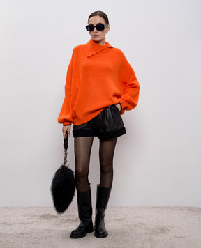 Twinset Orange sweater with wool 252AT3111