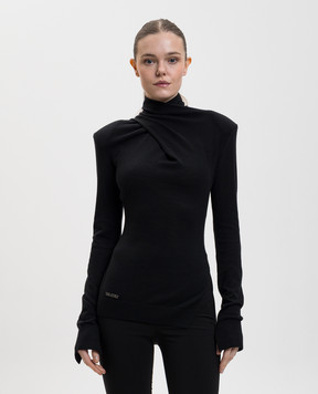 The Attico Black wool golf 260WCK00130KWW005AA