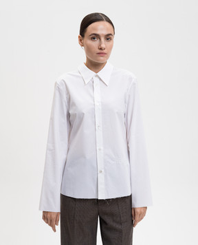 Maison Margiela MM6 White shirt with embroidered emblem S62DT0049M35256